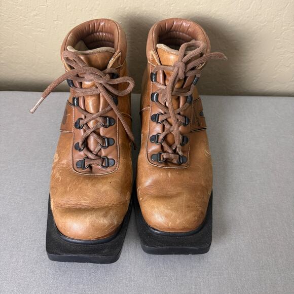 Alpina Brown Leather Cross Country Ski Boots EU 40 Nordic XC Made Slovenia main image 8